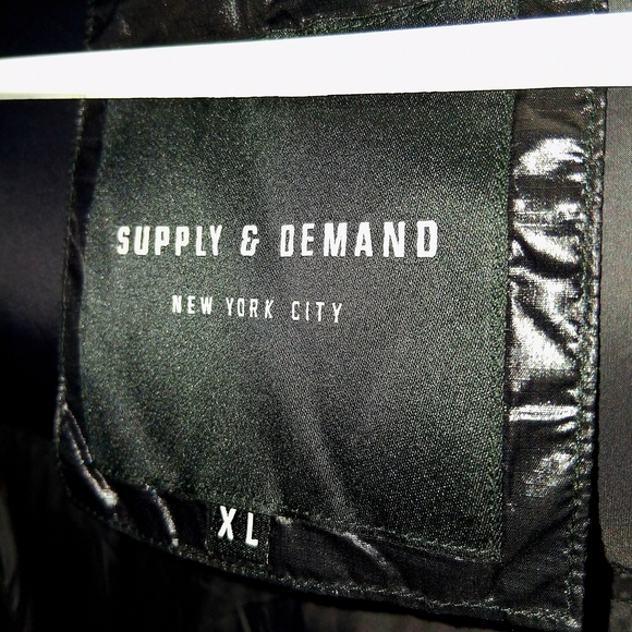 Black Puffer Jacket with Green Accents - Picture 11 of 13